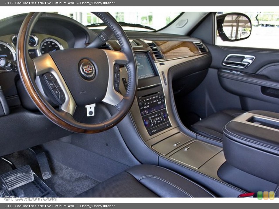 Ebony/Ebony Interior Photo for the 2012 Cadillac Escalade ESV Platinum AWD #64251044
