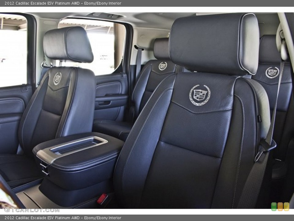 Ebony/Ebony Interior Photo for the 2012 Cadillac Escalade ESV Platinum AWD #64251062