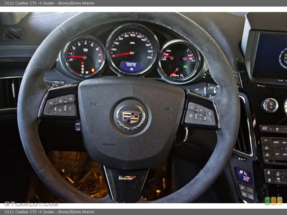 Ebony/Ebony Interior Steering Wheel for the 2012 Cadillac CTS -V Sedan #64251221
