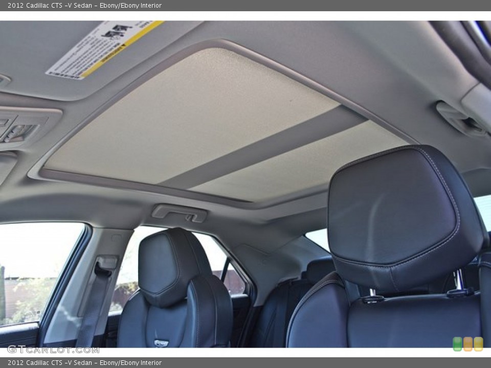 Ebony/Ebony Interior Sunroof for the 2012 Cadillac CTS -V Sedan #64251282
