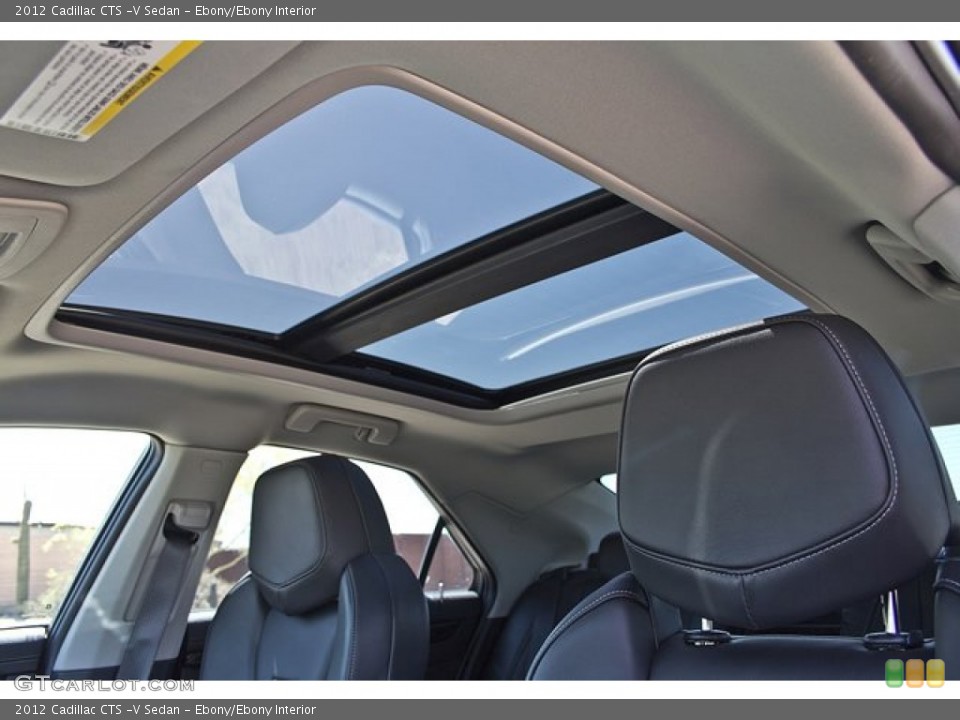 Ebony/Ebony Interior Sunroof for the 2012 Cadillac CTS -V Sedan #64251292