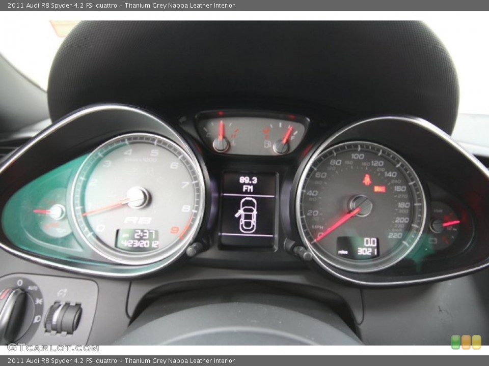 Titanium Grey Nappa Leather Interior Gauges for the 2011 Audi R8 Spyder 4.2 FSI quattro #64251366