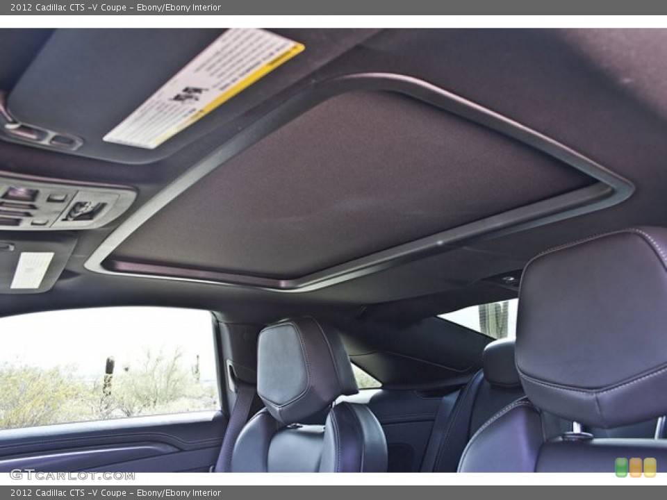 Ebony/Ebony Interior Sunroof for the 2012 Cadillac CTS -V Coupe #64251543