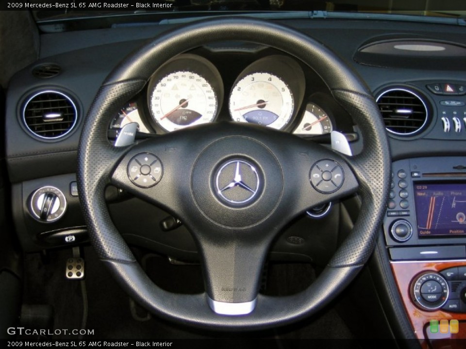 Black Interior Steering Wheel for the 2009 Mercedes-Benz SL 65 AMG Roadster #64252277