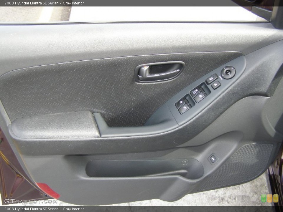 Gray Interior Door Panel for the 2008 Hyundai Elantra SE Sedan #64254479