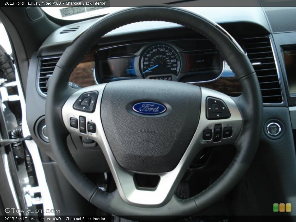 Charcoal Black Interior Steering Wheel for the 2013 Ford Taurus Limited AWD #64257878