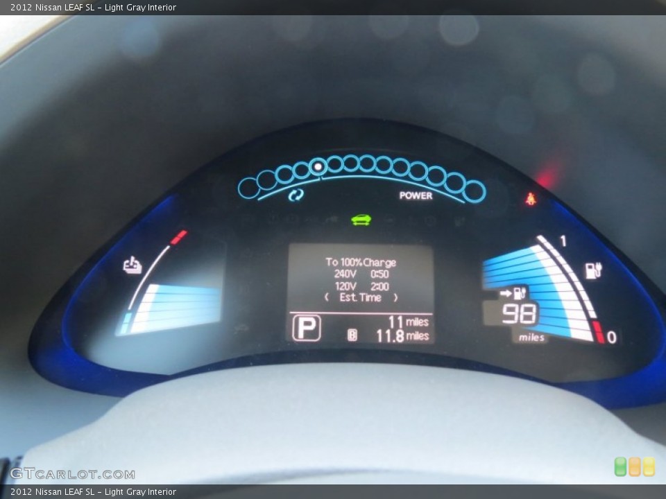 Light Gray Interior Gauges for the 2012 Nissan LEAF SL #64264509