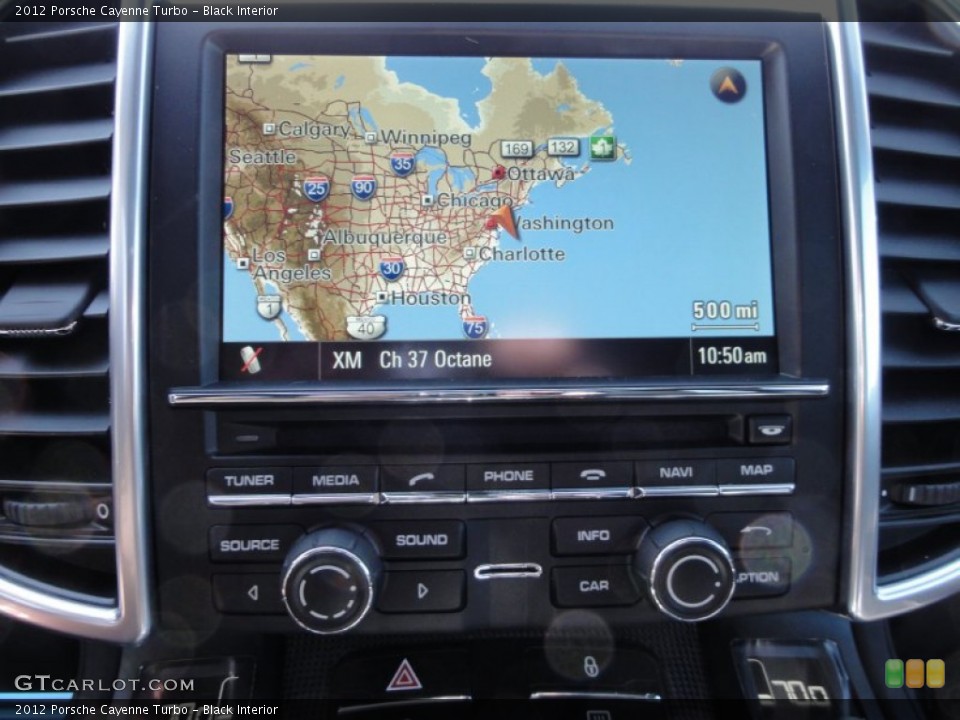 Black Interior Navigation for the 2012 Porsche Cayenne Turbo #64272509