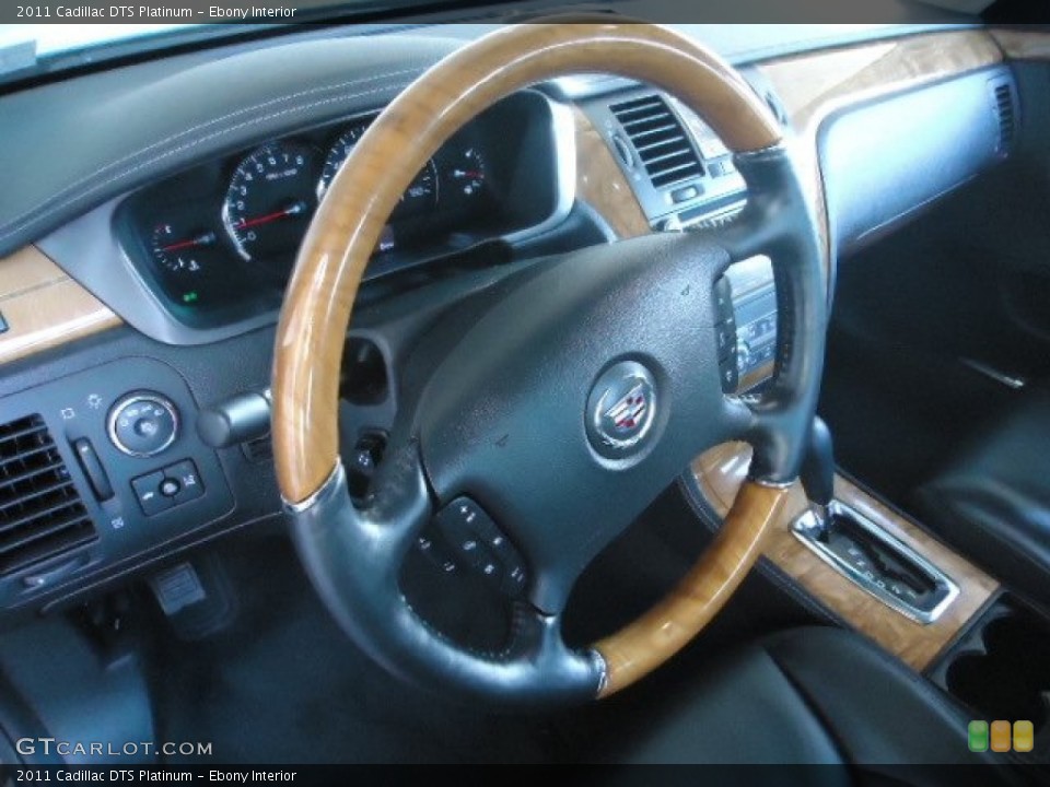 Ebony Interior Steering Wheel for the 2011 Cadillac DTS Platinum #64274646