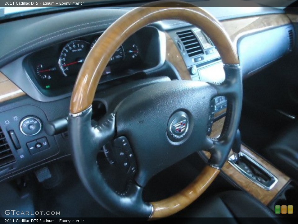 Ebony Interior Steering Wheel for the 2011 Cadillac DTS Platinum #64274771