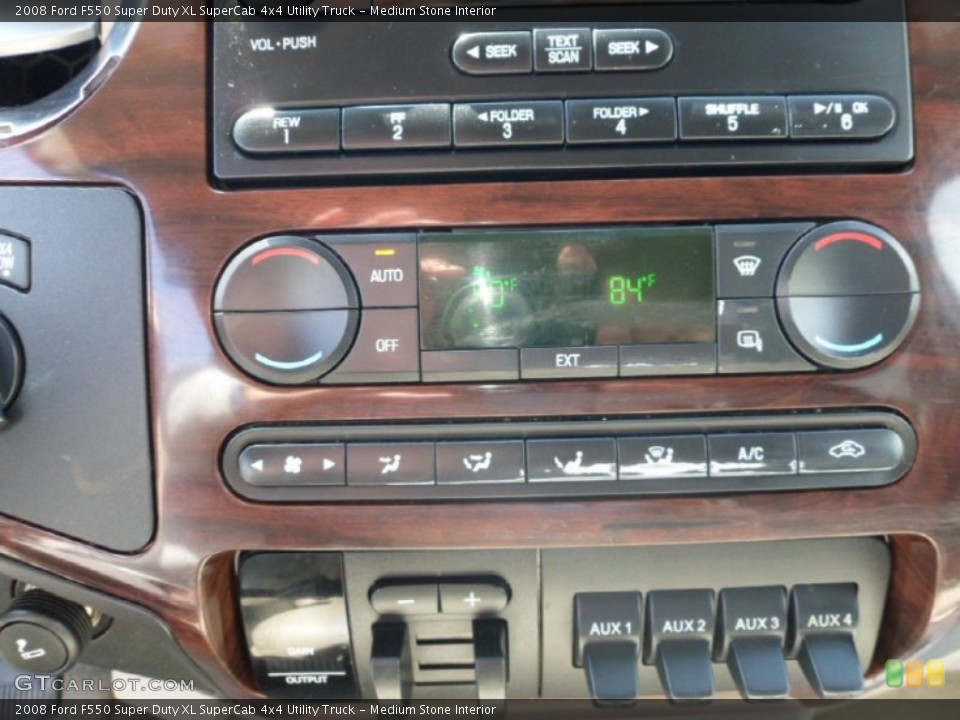 Medium Stone Interior Controls for the 2008 Ford F550 Super Duty XL SuperCab 4x4 Utility Truck #64280907