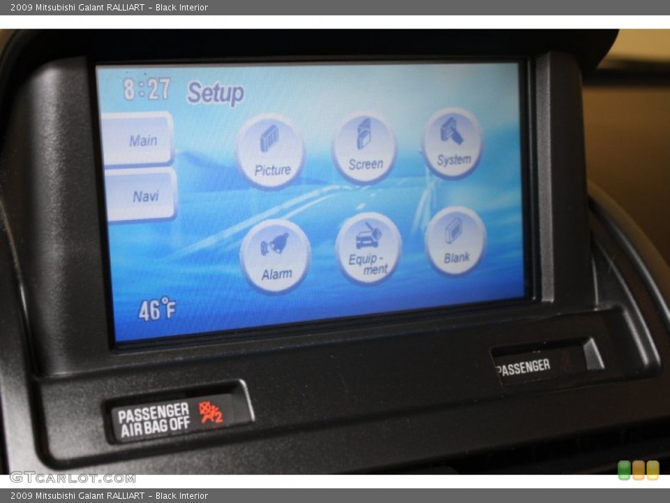 Black Interior Controls for the 2009 Mitsubishi Galant RALLIART #64284596
