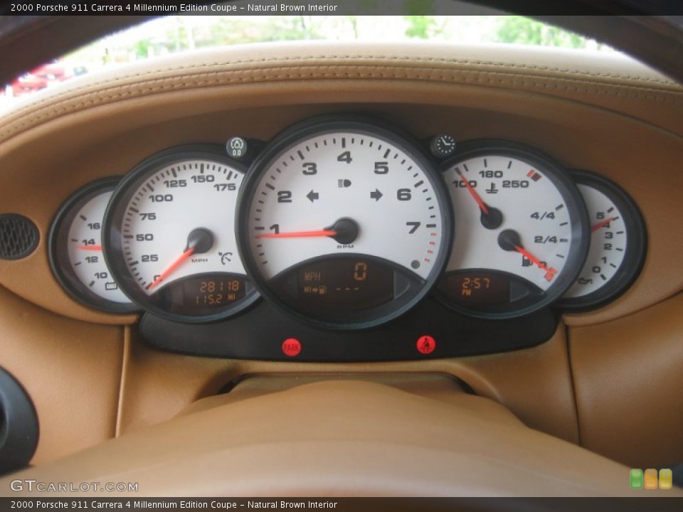 Natural Brown Interior Gauges for the 2000 Porsche 911 Carrera 4 Millennium Edition Coupe #64285814