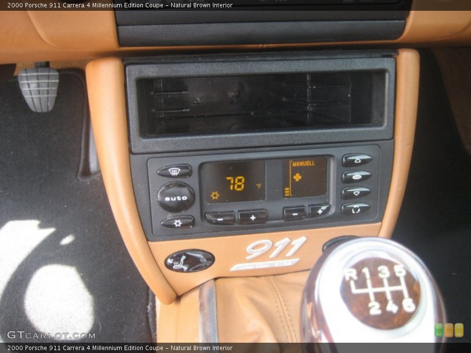 Natural Brown Interior Controls for the 2000 Porsche 911 Carrera 4 Millennium Edition Coupe #64285838