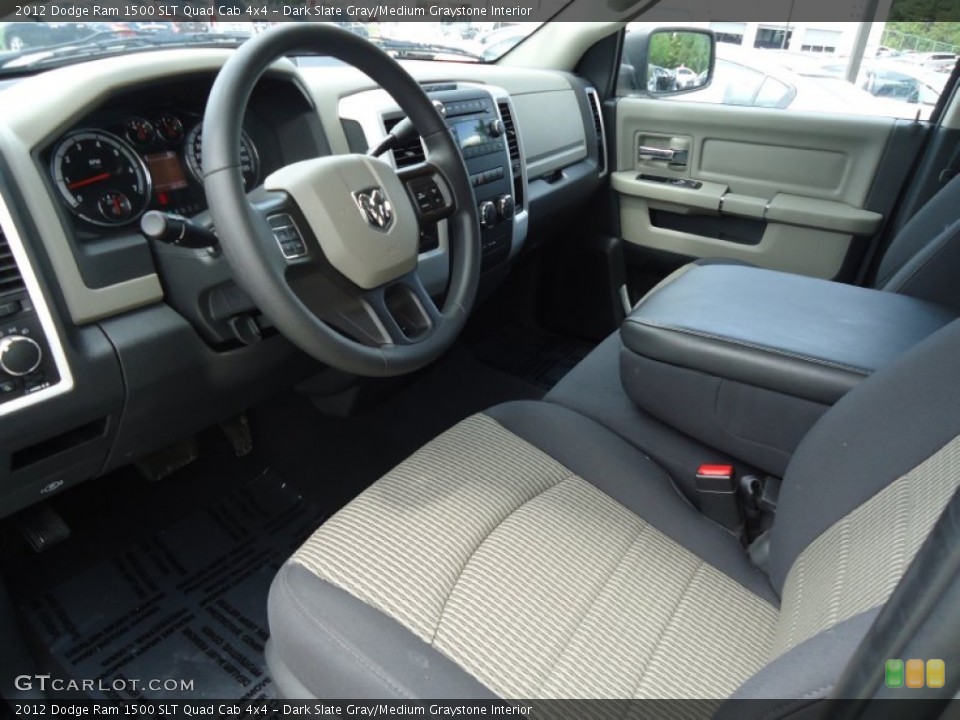 Dark Slate Gray/Medium Graystone Interior Photo for the 2012 Dodge Ram 1500 SLT Quad Cab 4x4 #64292367