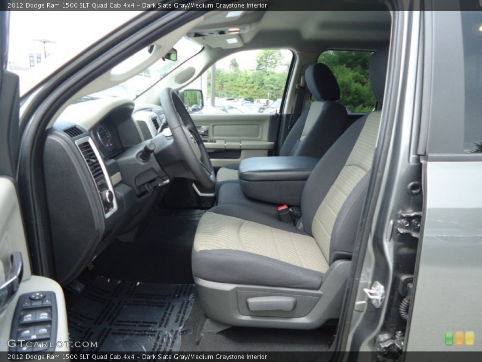 Dark Slate Gray/Medium Graystone Interior Photo for the 2012 Dodge Ram 1500 SLT Quad Cab 4x4 #64292376