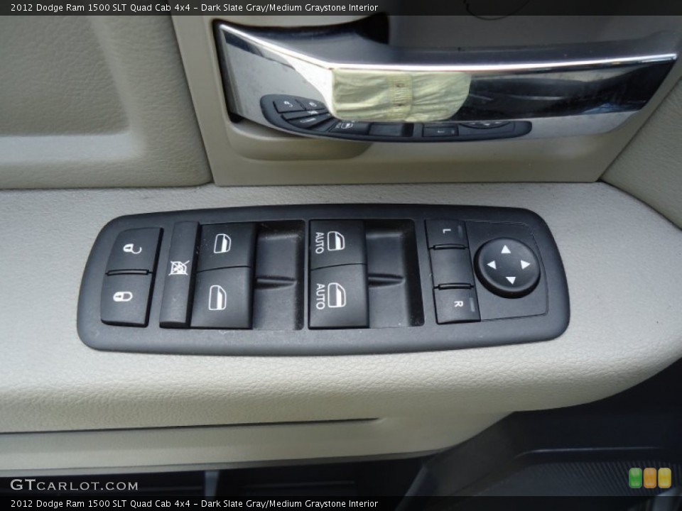 Dark Slate Gray/Medium Graystone Interior Controls for the 2012 Dodge Ram 1500 SLT Quad Cab 4x4 #64292403