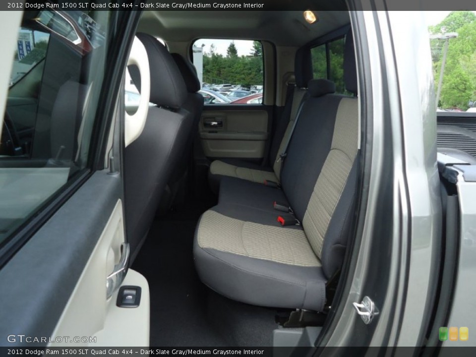 Dark Slate Gray/Medium Graystone Interior Rear Seat for the 2012 Dodge Ram 1500 SLT Quad Cab 4x4 #64292490