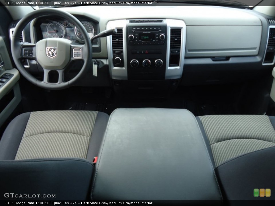 Dark Slate Gray/Medium Graystone Interior Dashboard for the 2012 Dodge Ram 1500 SLT Quad Cab 4x4 #64292499