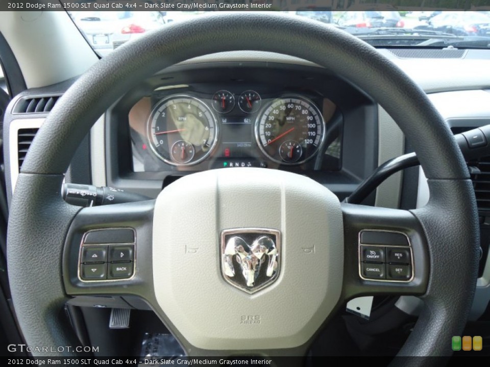 Dark Slate Gray/Medium Graystone Interior Steering Wheel for the 2012 Dodge Ram 1500 SLT Quad Cab 4x4 #64292564