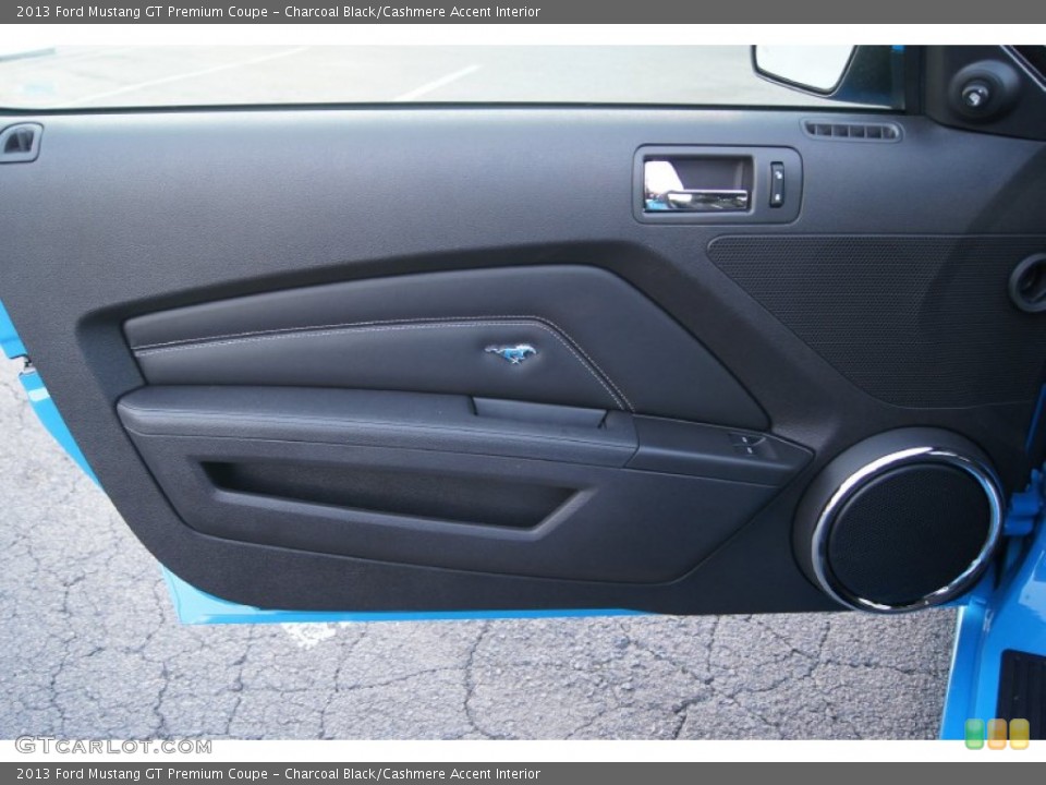 Charcoal Black/Cashmere Accent Interior Door Panel for the 2013 Ford Mustang GT Premium Coupe #64297638