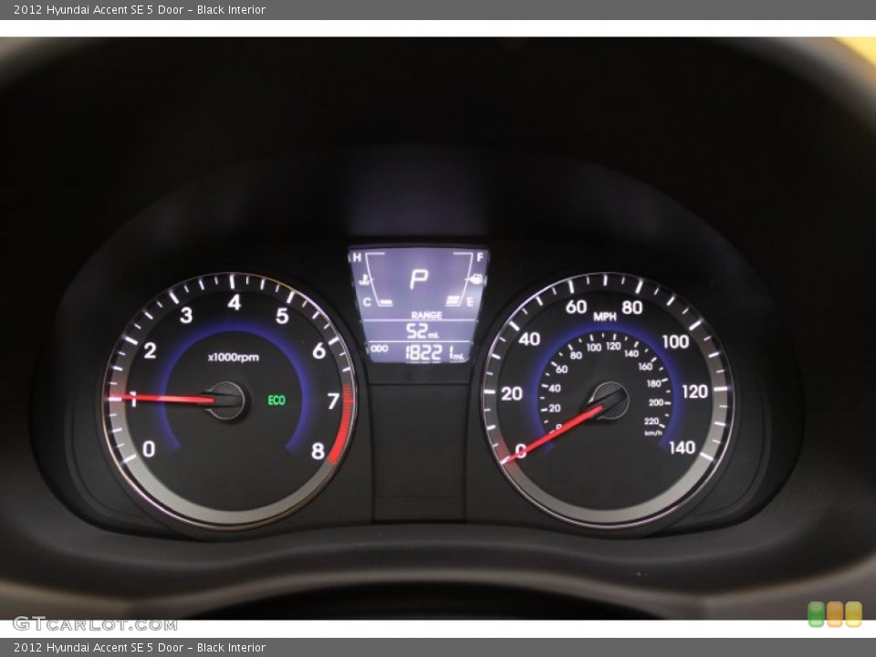 Black Interior Gauges for the 2012 Hyundai Accent SE 5 Door #64300435
