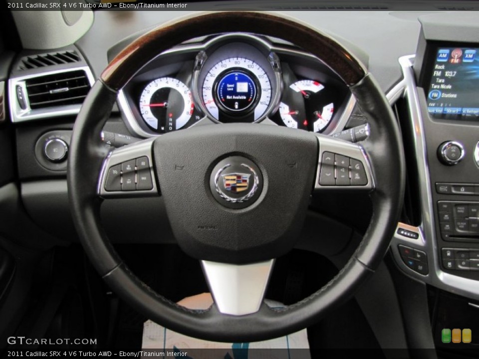 Ebony/Titanium Interior Steering Wheel for the 2011 Cadillac SRX 4 V6 Turbo AWD #64309117