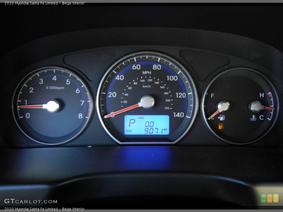 Beige Interior Gauges for the 2010 Hyundai Santa Fe Limited #64309951