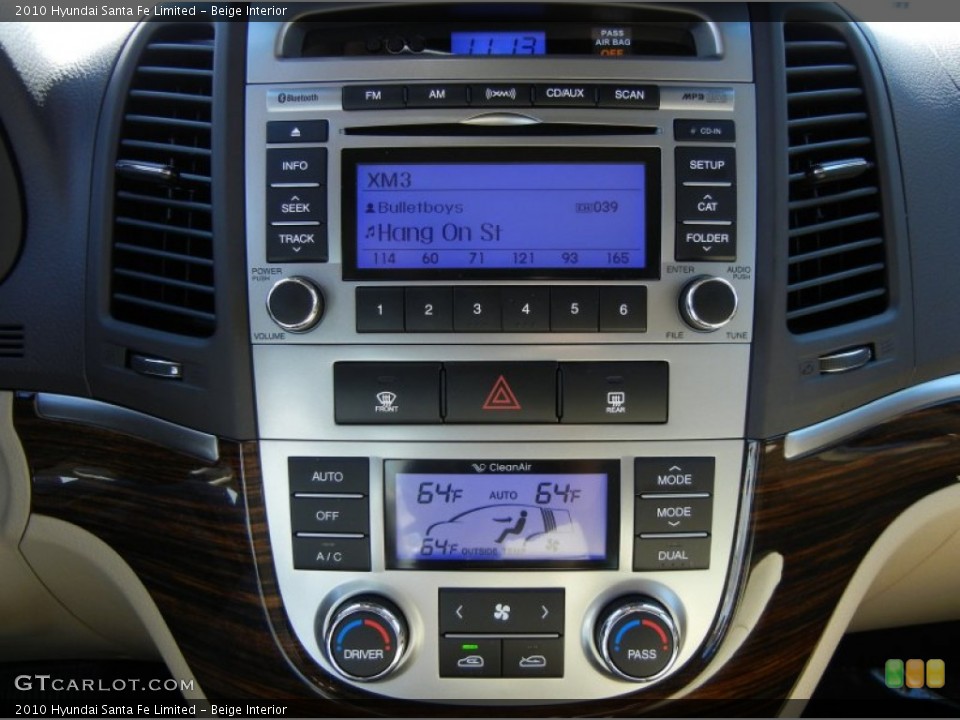Beige Interior Controls for the 2010 Hyundai Santa Fe Limited #64309969