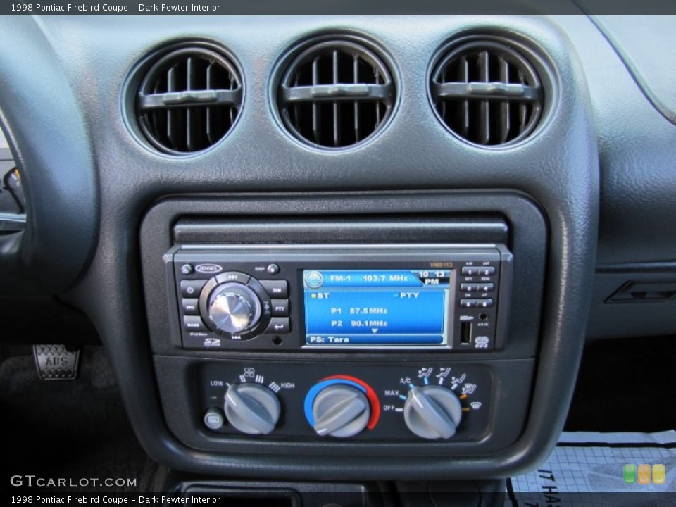 Dark Pewter Interior Controls for the 1998 Pontiac Firebird Coupe #64312228