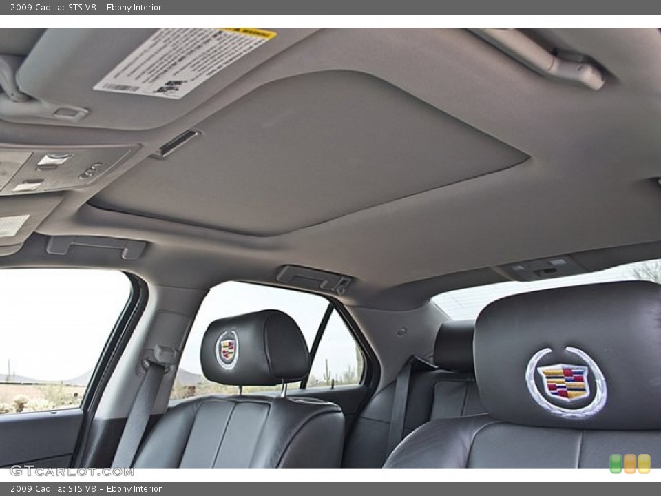 Ebony Interior Sunroof for the 2009 Cadillac STS V8 #64321552