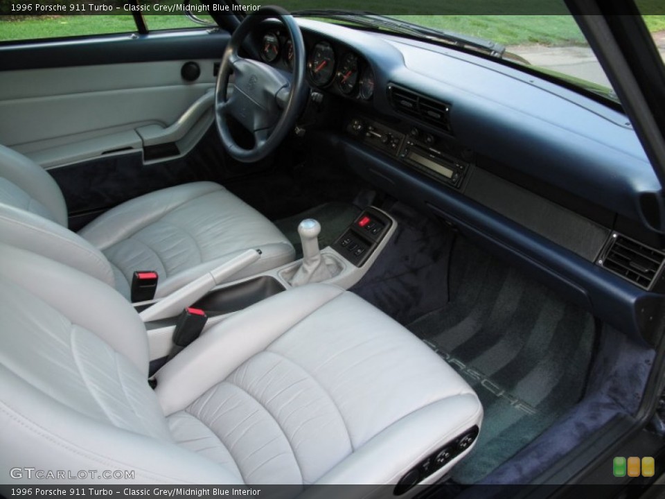 Classic Grey/Midnight Blue Interior Photo for the 1996 Porsche 911 Turbo #64322181