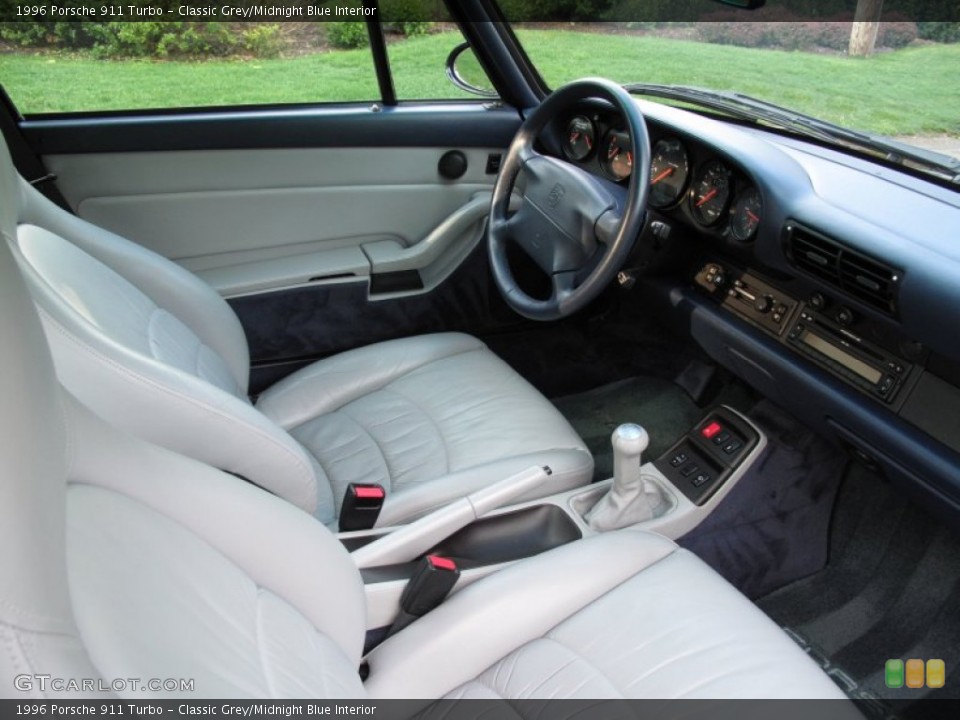 Classic Grey/Midnight Blue Interior Photo for the 1996 Porsche 911 Turbo #64322198