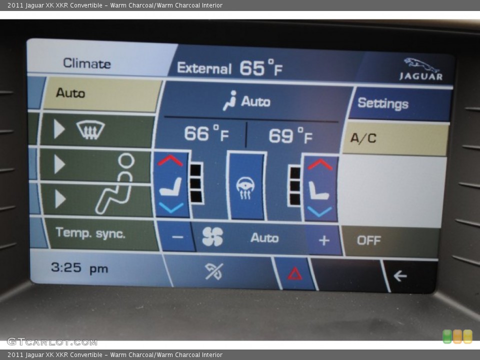 Warm Charcoal/Warm Charcoal Interior Controls for the 2011 Jaguar XK XKR Convertible #64325961