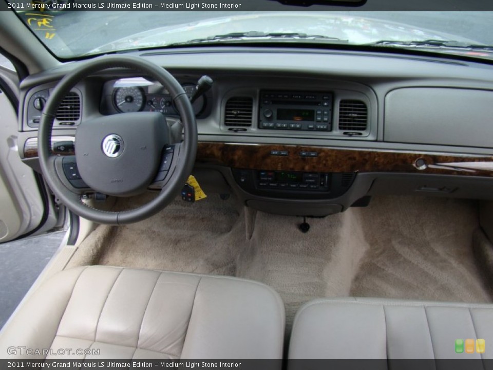 Medium Light Stone Interior Dashboard for the 2011 Mercury Grand Marquis LS Ultimate Edition #64338749