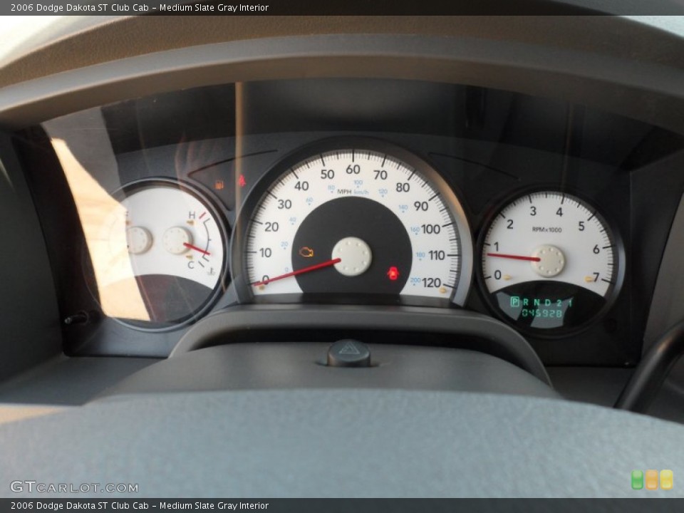 Medium Slate Gray Interior Gauges for the 2006 Dodge Dakota ST Club Cab #64348516