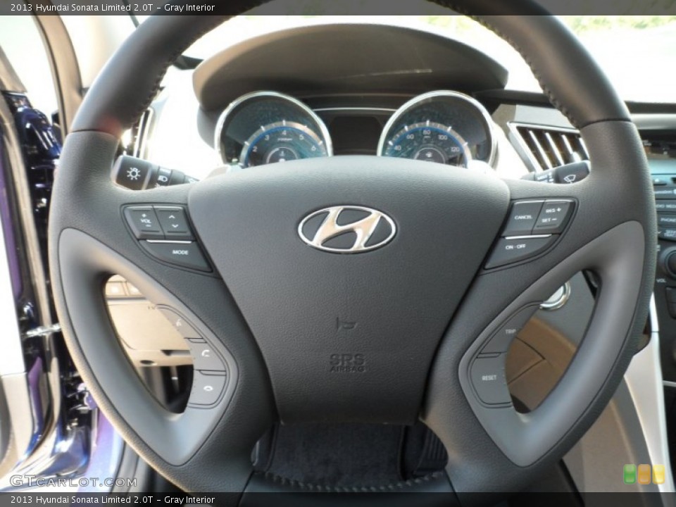 Gray Interior Steering Wheel for the 2013 Hyundai Sonata Limited 2.0T #64349485