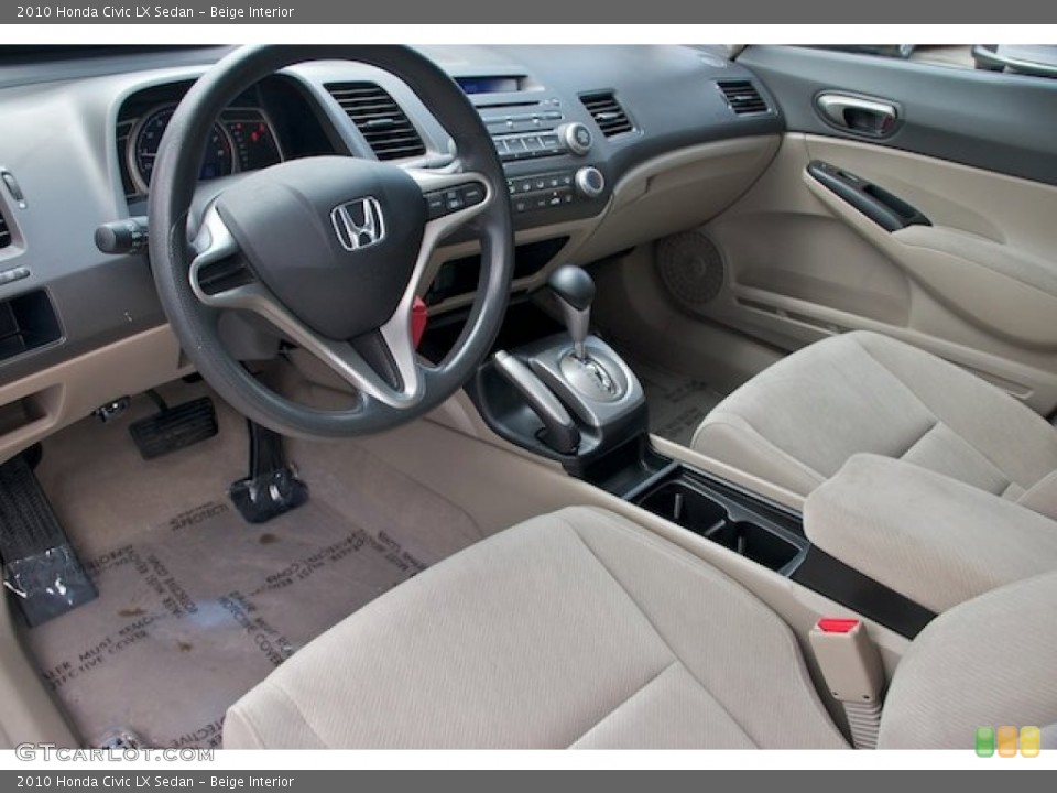 Beige Interior Prime Interior for the 2010 Honda Civic LX Sedan #64356012