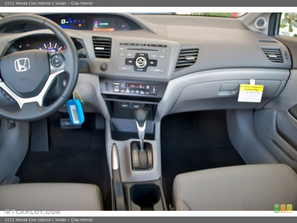 Gray Interior Dashboard for the 2012 Honda Civic Hybrid-L Sedan #64356969