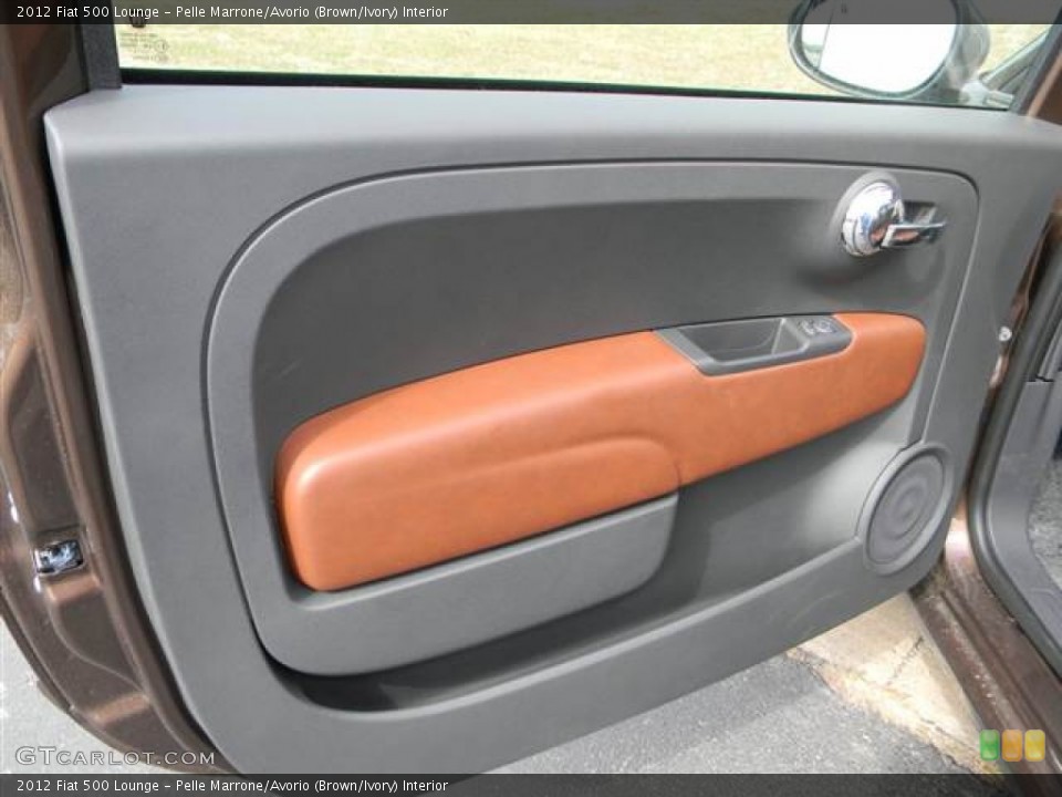 Pelle Marrone/Avorio (Brown/Ivory) Interior Door Panel for the 2012 Fiat 500 Lounge #64363337