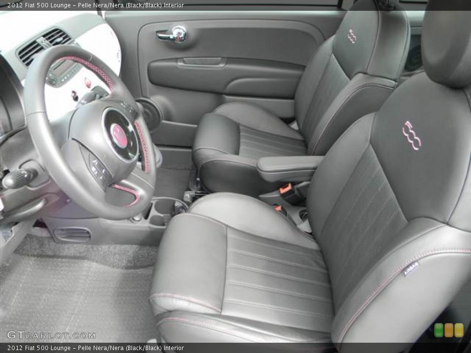 Pelle Nera/Nera (Black/Black) Interior Photo for the 2012 Fiat 500 Lounge #64363560