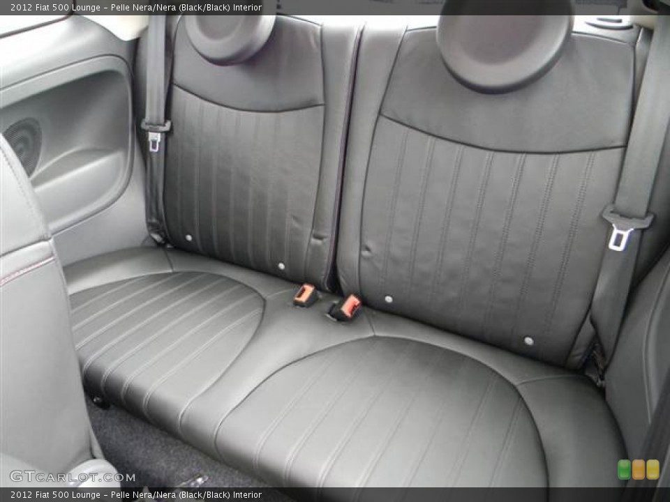 Pelle Nera/Nera (Black/Black) Interior Rear Seat for the 2012 Fiat 500 Lounge #64363575