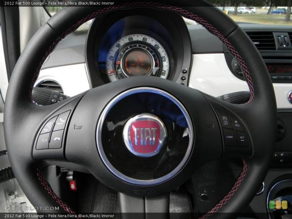 Pelle Nera/Nera (Black/Black) Interior Steering Wheel for the 2012 Fiat 500 Lounge #64363592