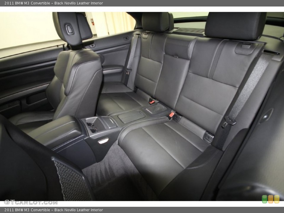 Black Novillo Leather Interior Rear Seat for the 2011 BMW M3 Convertible #64365459