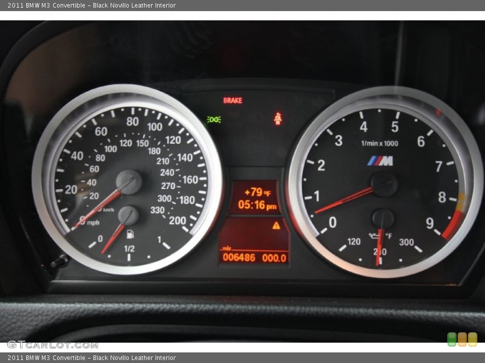 Black Novillo Leather Interior Gauges for the 2011 BMW M3 Convertible #64365666
