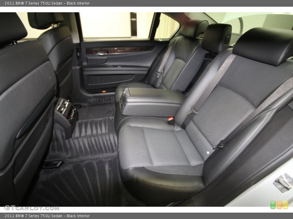 Black Interior Rear Seat for the 2011 BMW 7 Series 750Li Sedan #64372191