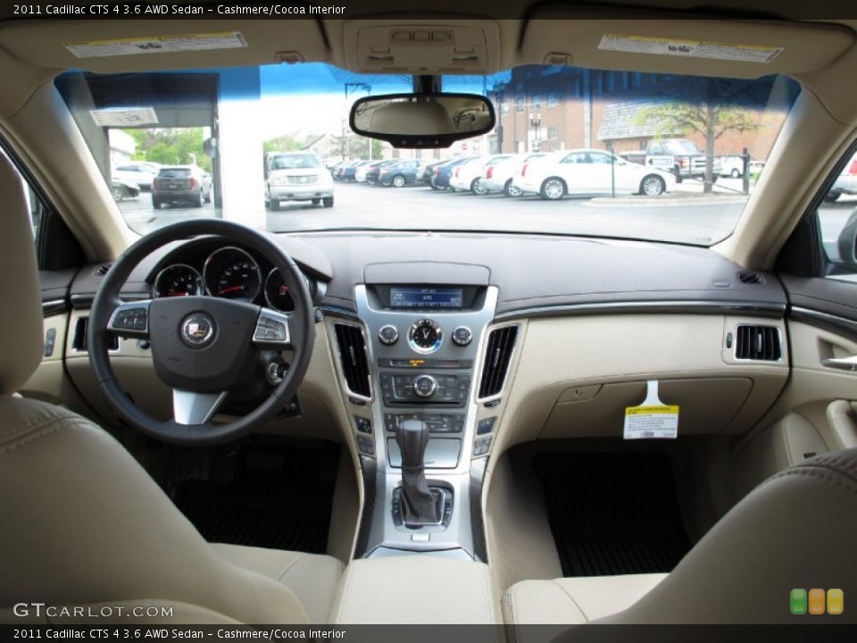 Cashmere/Cocoa Interior Dashboard for the 2011 Cadillac CTS 4 3.6 AWD Sedan #64382919