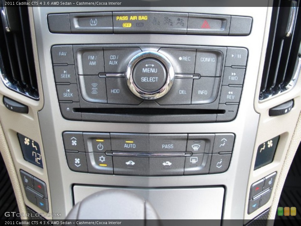 Cashmere/Cocoa Interior Controls for the 2011 Cadillac CTS 4 3.6 AWD Sedan #64382949