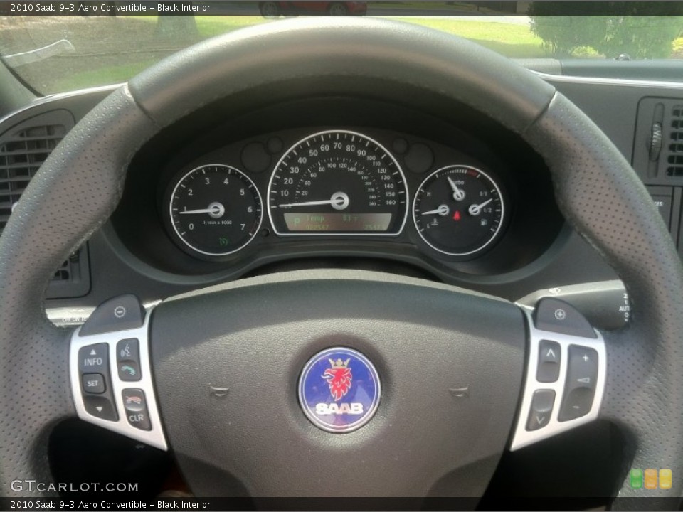 Black Interior Steering Wheel for the 2010 Saab 9-3 Aero Convertible #64383072