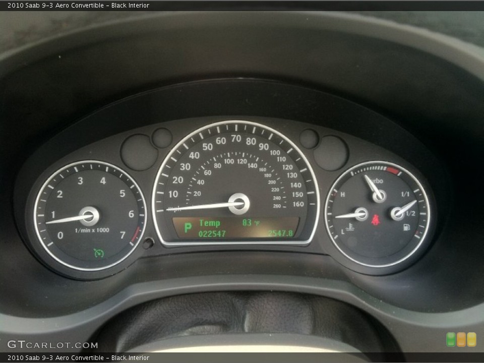 Black Interior Gauges for the 2010 Saab 9-3 Aero Convertible #64383078